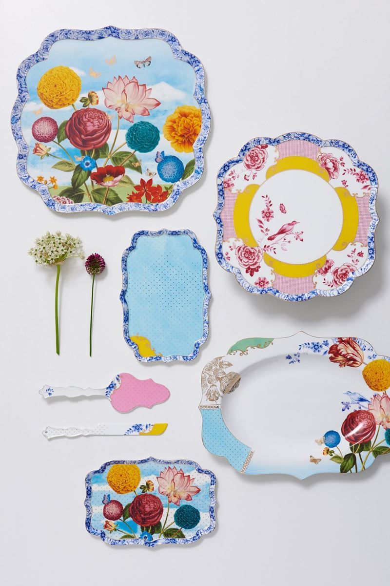 PLATTER-ROYAL FLOWERS 26X18 CM