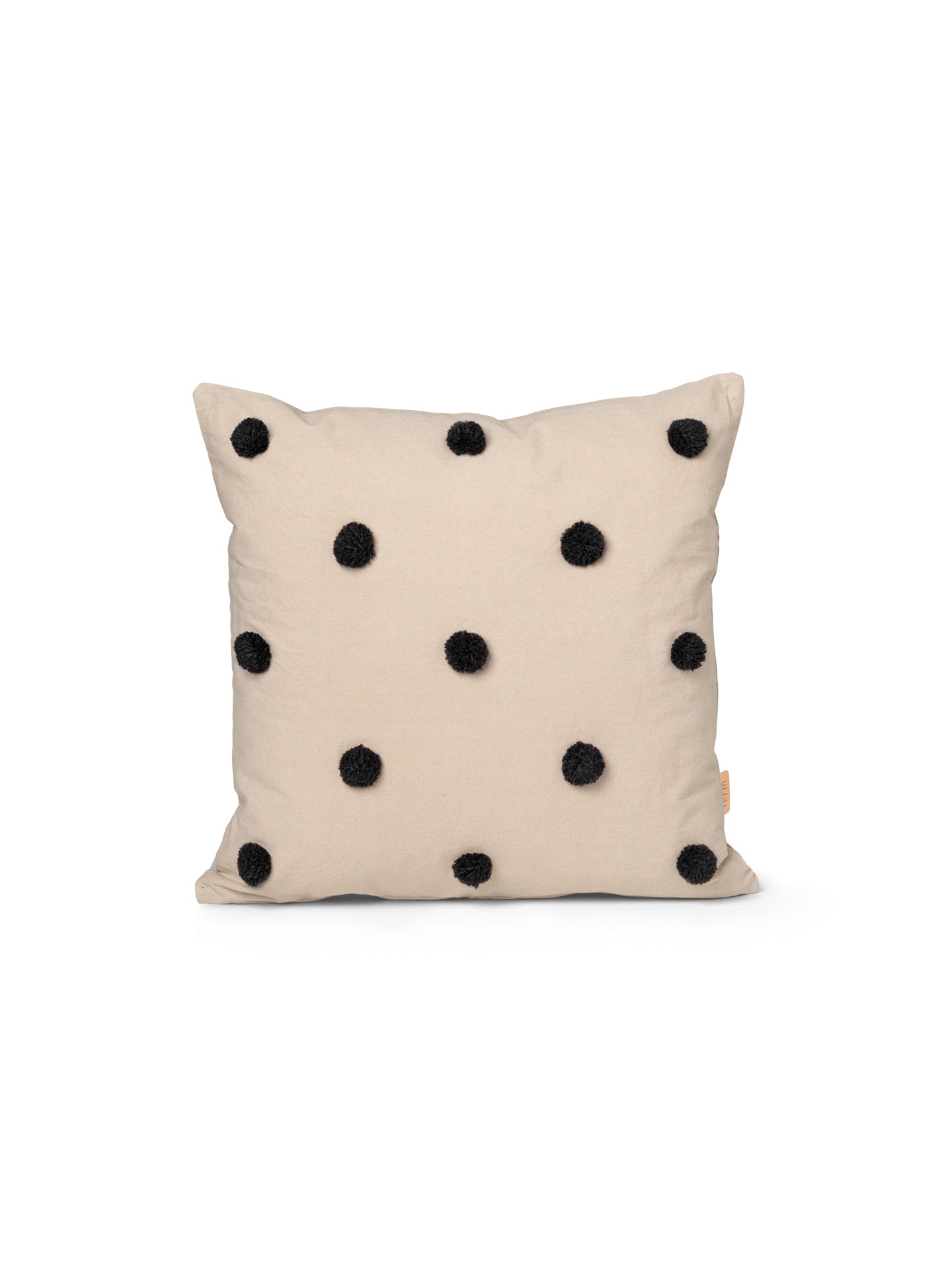 CUSHION-DOT TUFTED 50X50CM-SAND/BLACK