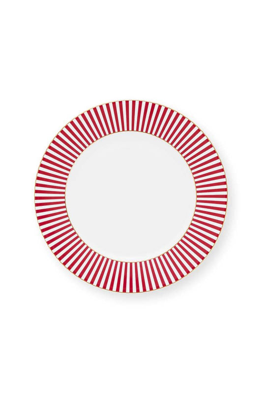 PLATE-ROYAL STRIPES-DARK PINK