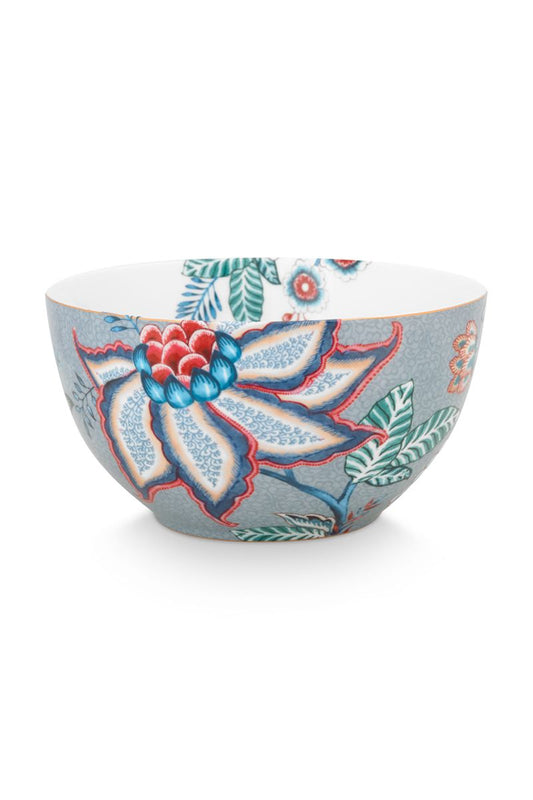 BOWL-FLOWER FESTIVAL DIAM.15-LIGHT BLUE