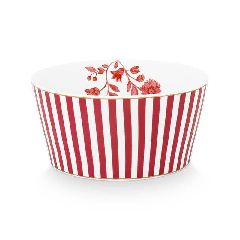 BOWL-ROYAL STRIPES DIAM.12-DARK PINK