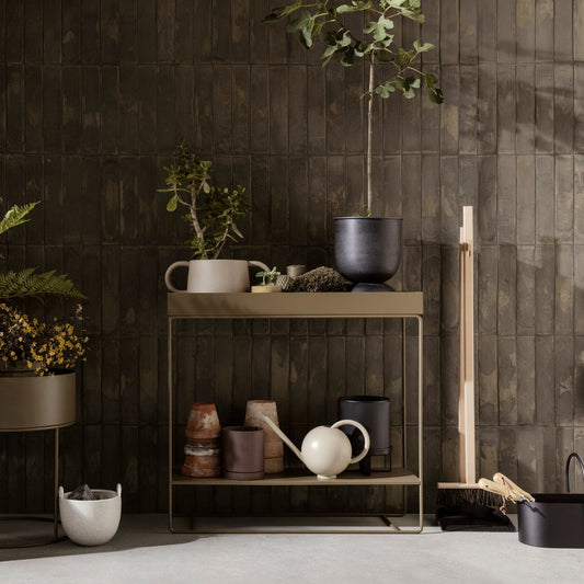 PLANT BOX-TWO TIER-LIGHT GREY