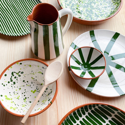 BOWL-STRIPE LARGE BOWL-DARK GREEN - Fabrica