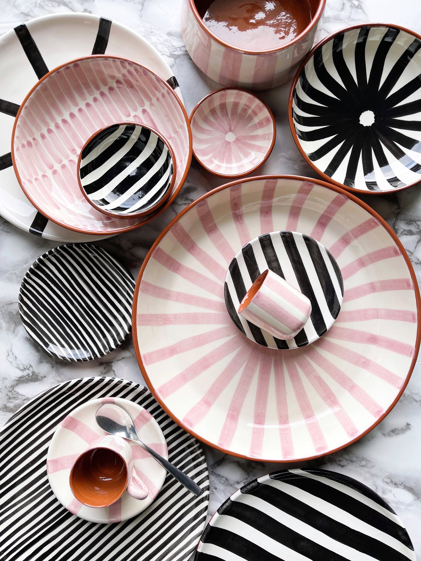 BOWL-STRIPE MINI BOWL-BLACK