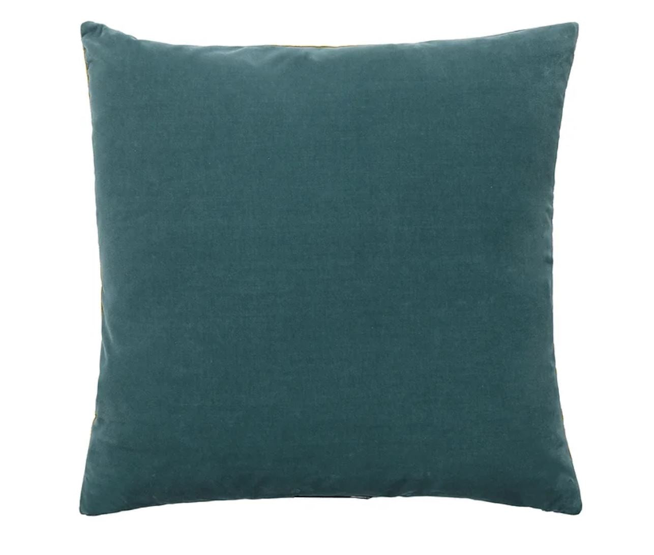 CUSHION-ANNELI VELVET-CARAMEL/PALE BLUE