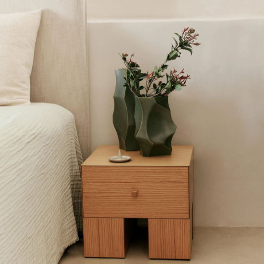 VASE-CUEVA VASE H26-DARK SAGE