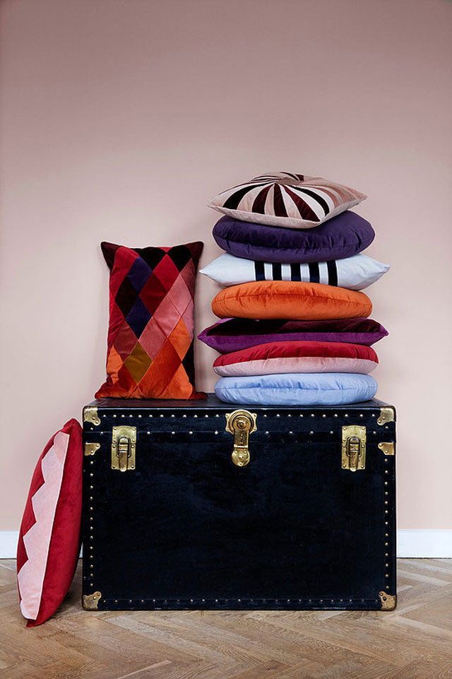 CUSHION-LOLA ROUND VELVET CUSHION-MUSTARD