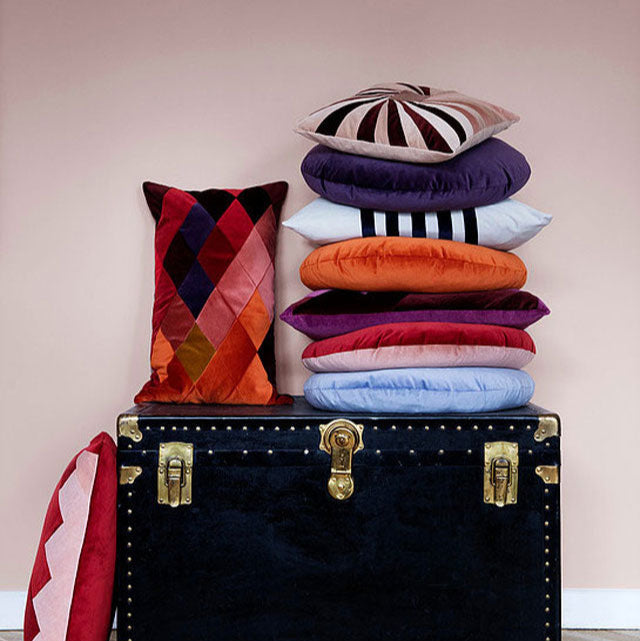 CUSHION-THELMA 55x55CM VELVET-BLUE DUST