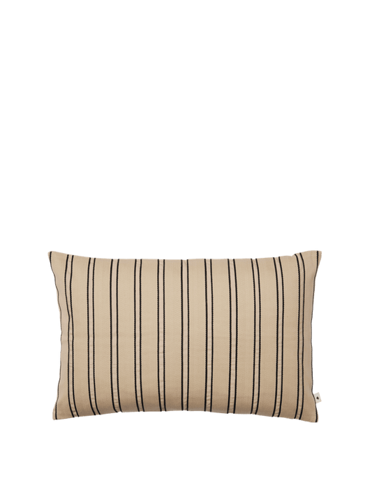 CUSHION-TWILL RECTANGULAR-CASHMERE/BLACK