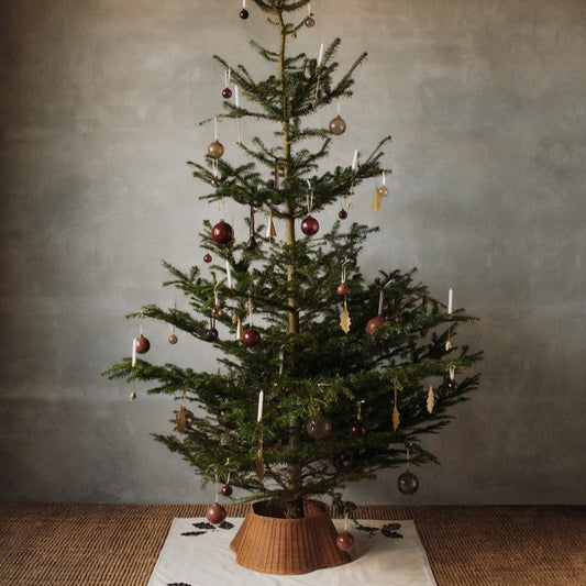 ORNAMENT-HOLLY BRASS LEAF ORNAMENTS-SET OF 4