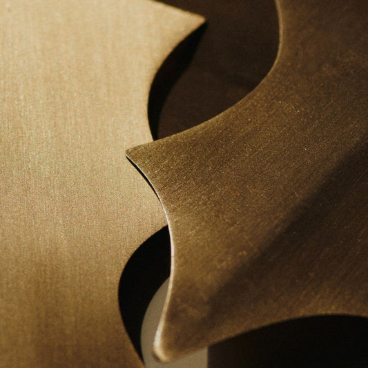 ORNAMENT-OAK LEAF BRASS ORNAMENTS-SET OF 4