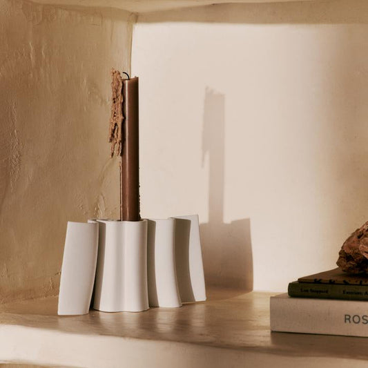CANDLE HOLDER-DEDALI OFF-WHITE