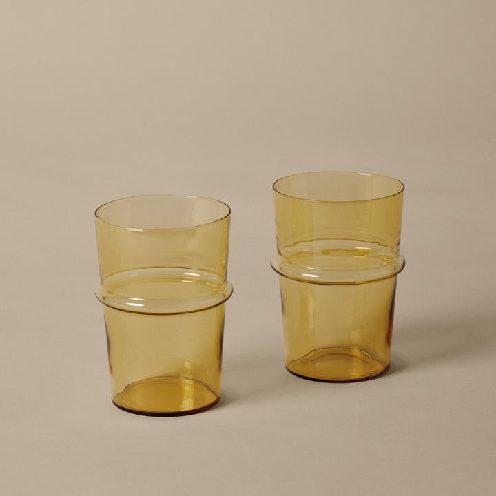 GLASSES-BOYA TALL-YELLOW-SET OF 2