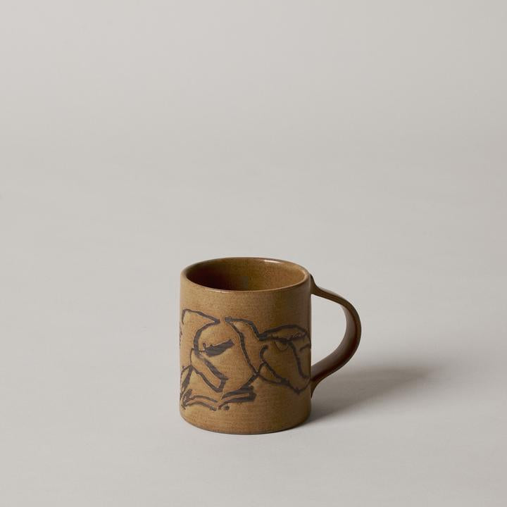 MUG-VUELO GLAZED STONEWARE MUG-DARK BUFF