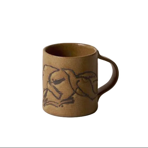 MUG-VUELO GLAZED STONEWARE MUG-DARK BUFF
