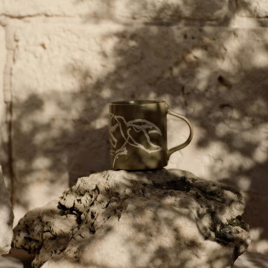 MUG-VUELO GLAZED STONEWARE MUG-ELM GREEN