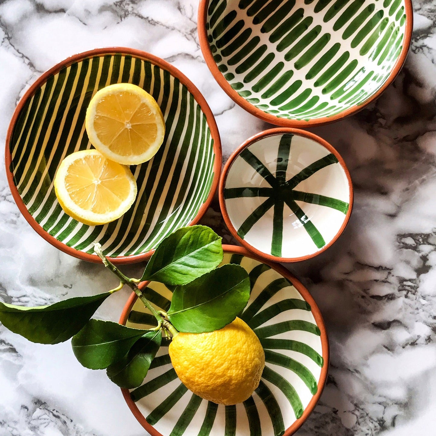 BOWL-STRIPE LARGE BOWL-DARK GREEN - Fabrica
