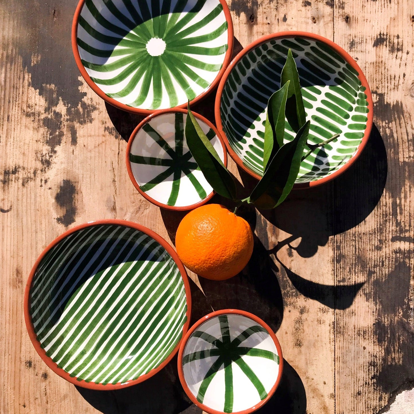 BOWL-STRIPE REGULAR BOWL-DARK GREEN - Fabrica