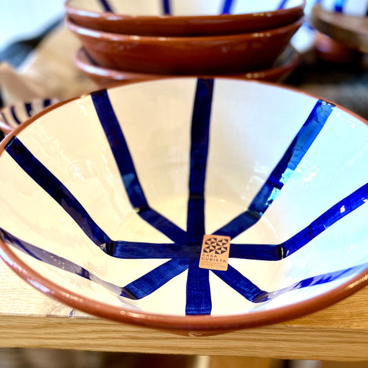 BOWL-SEGMENT LARGE SALAD BOWL-BLUE