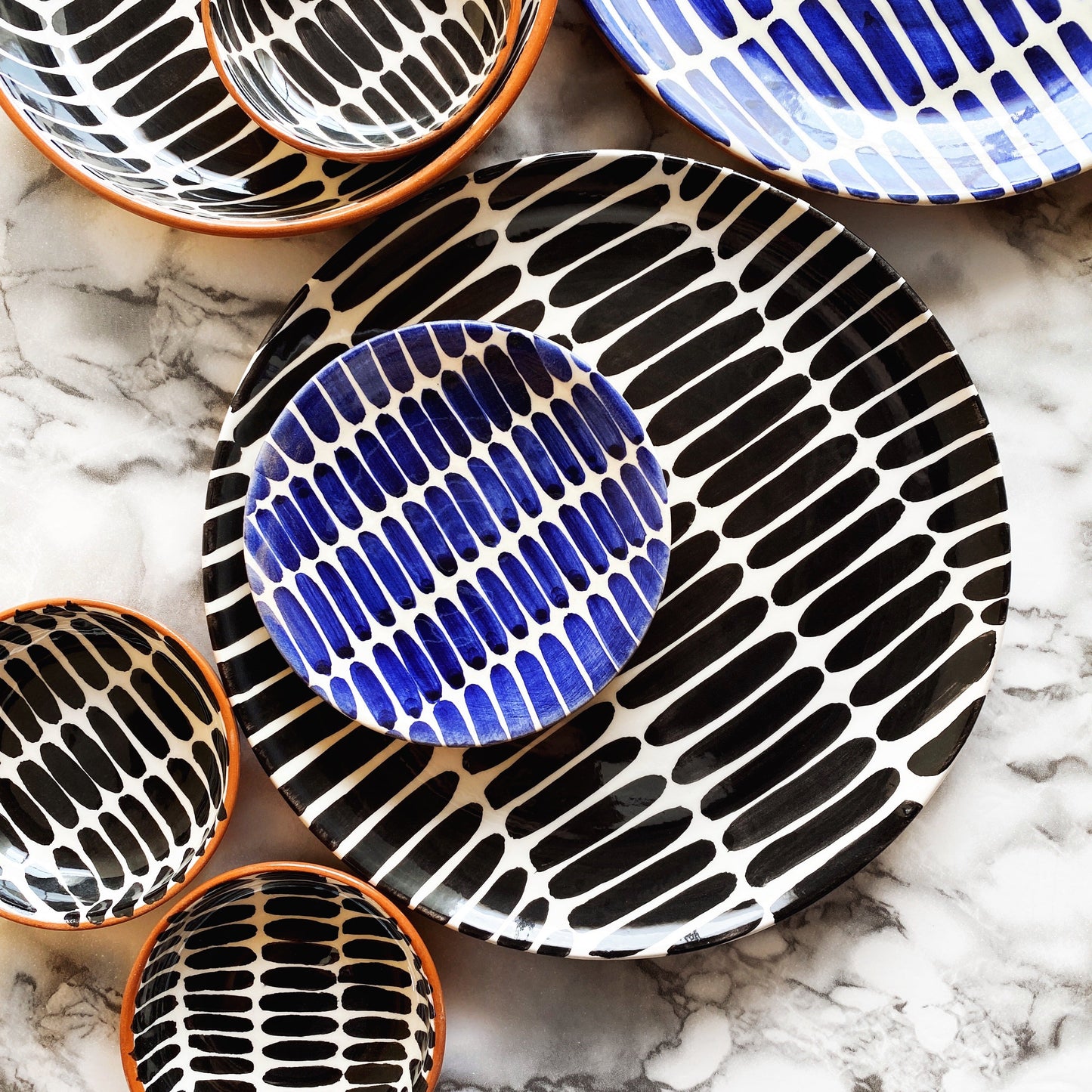 BOWL-STRIPE MINI BOWL-BLUE