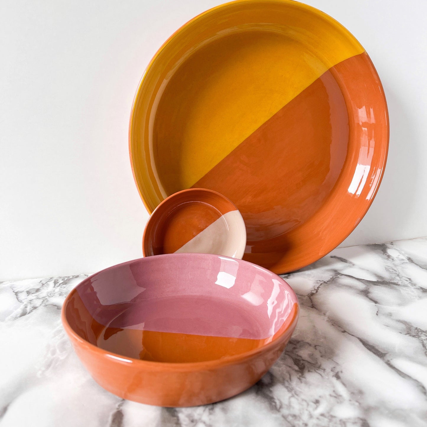 BOWL-DIPPED LARGE BOWL-YELLOW