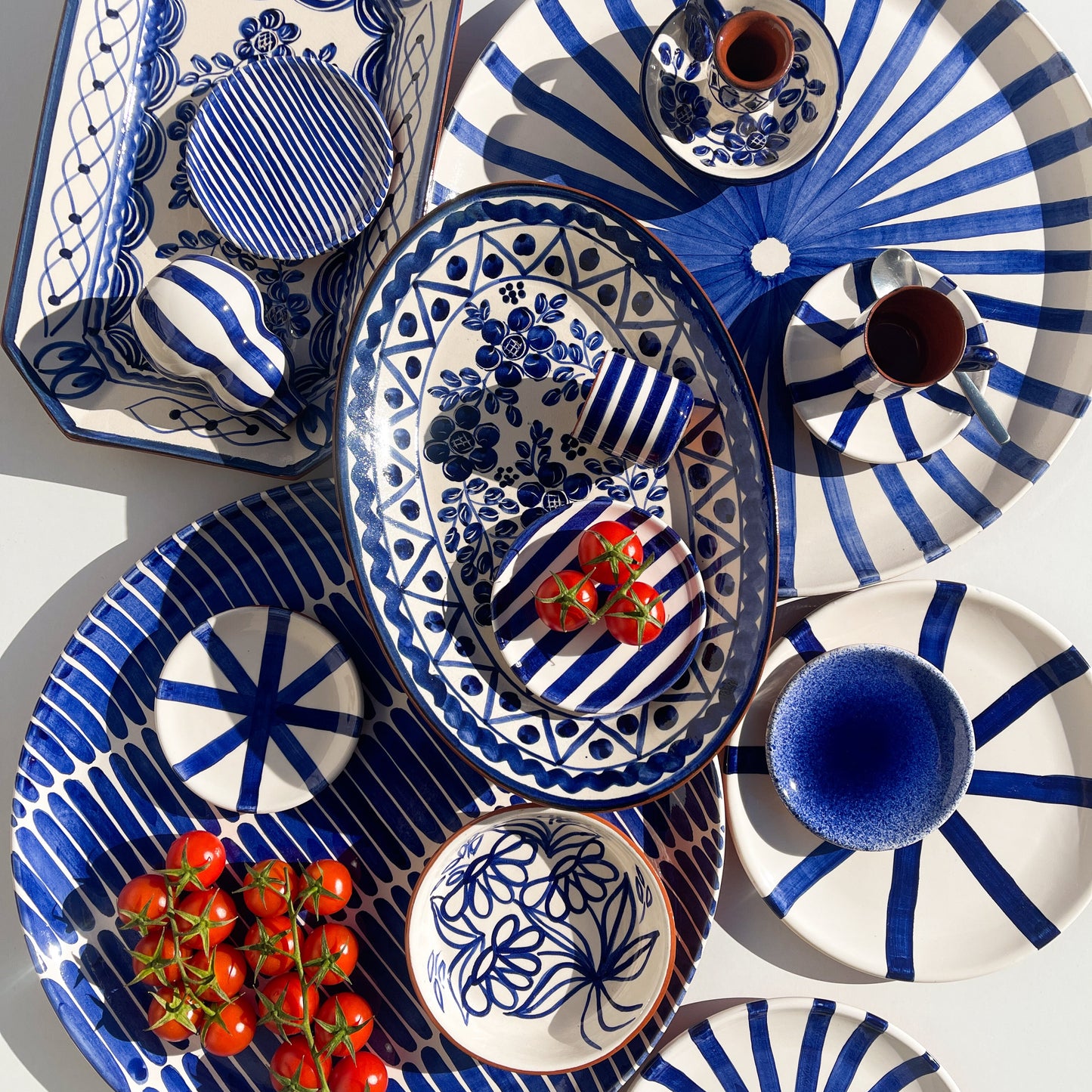 BOWL-STRIPE LARGE BOWL-BLUE