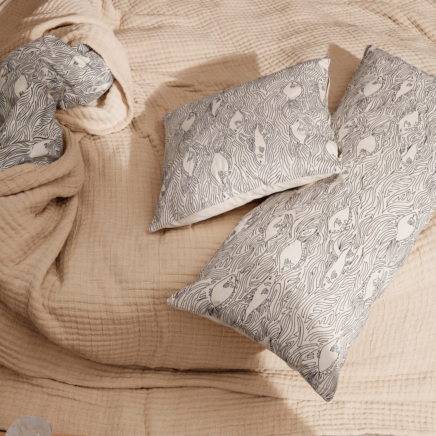 CUSHION-STREAM 50X50 CM-OFF-WHITE