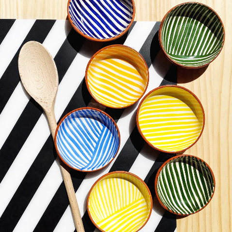 BOWL-STRIPE MINI BOWL-DARK GREEN - Fabrica