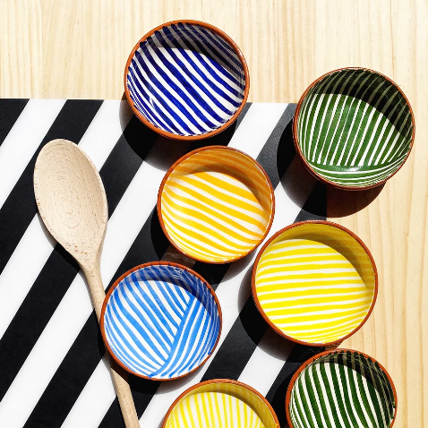 BOWL-STRIPE MINI BOWL-BLUE