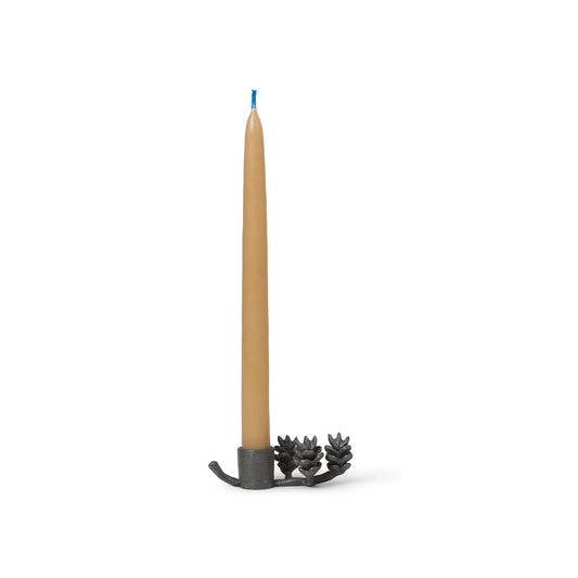 CANDLE HOLDER-FOREST-BLACK BRASS