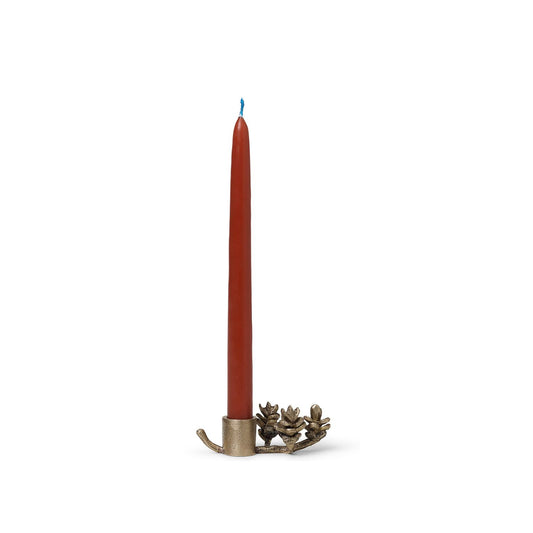 CANDLE HOLDER-FOREST-BRASS
