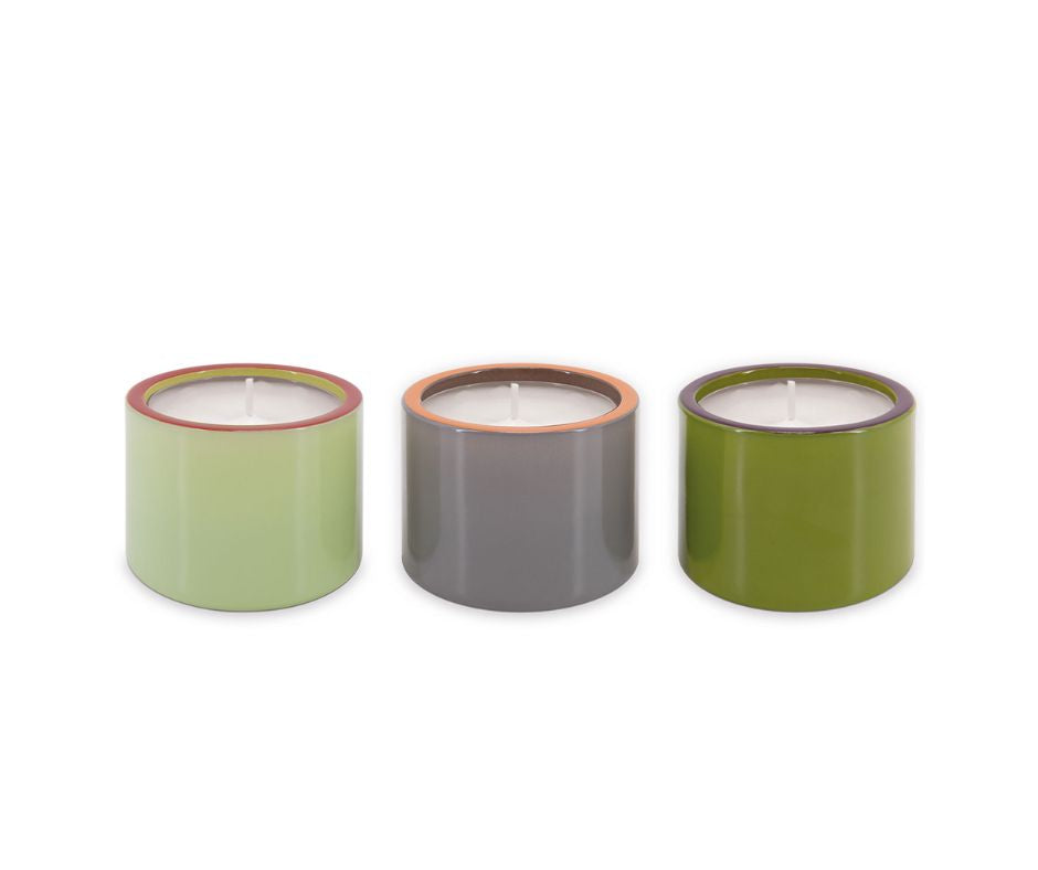 CANDLEHOLDERS-GLASS LIGHTS N.2-SET OF 3