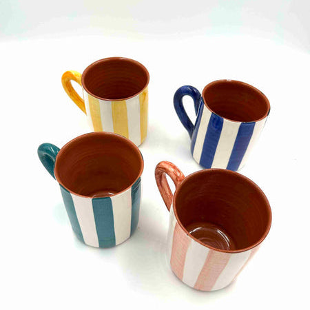 MUG-BOLD STRIPE HORIZONTAL-TANGERINE