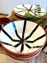 BOWL-SALAD BOWL-SEGMENT LARGE BOWL-BLACK