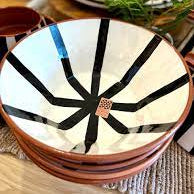 BOWL-SALAD BOWL-SEGMENT LARGE BOWL-BLACK