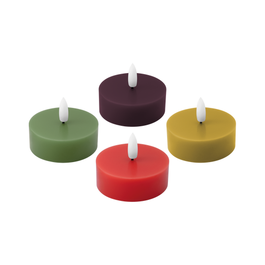 CANDLE-LED TEALIGHT LEVI-SET OF 4