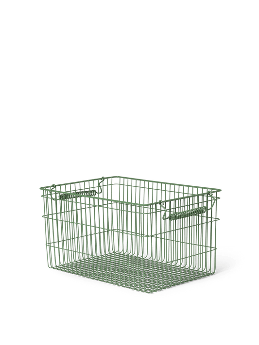 BASKET-CALA STACKABLE BASKETS-SET OF 2-GREEN