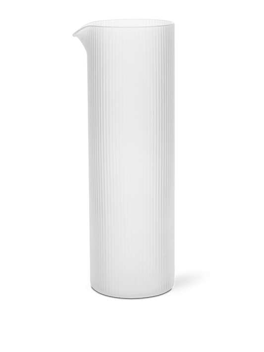 JUG-RIPPLE-WATER JUG-FROSTED