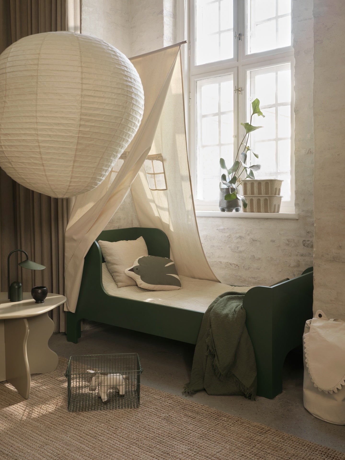 BASKET-CALA STACKABLE BASKETS-SET OF 2-GREEN