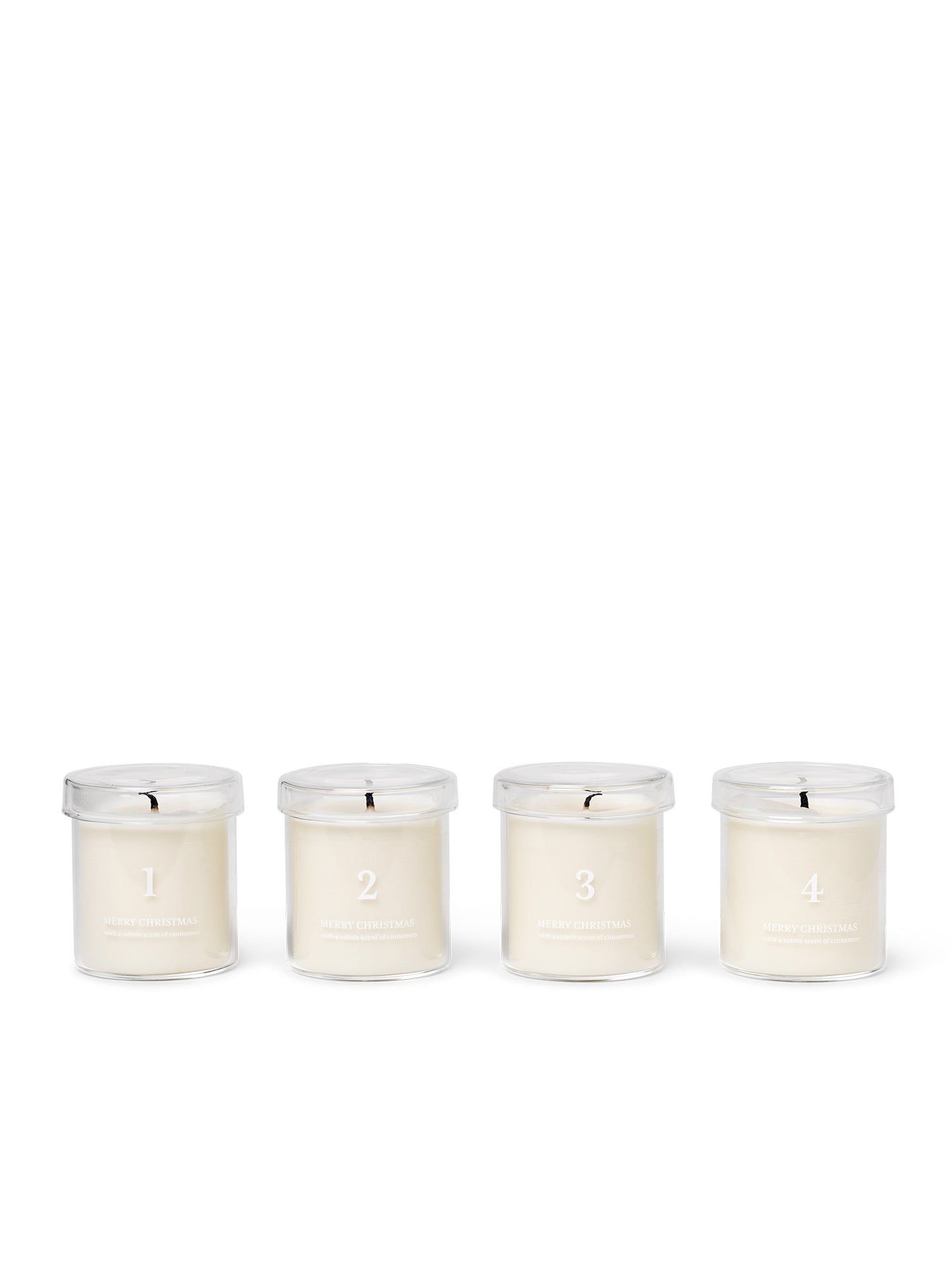 CANDLES-SCENTED ADVENT CANDLES-SET OF 4-WHITE