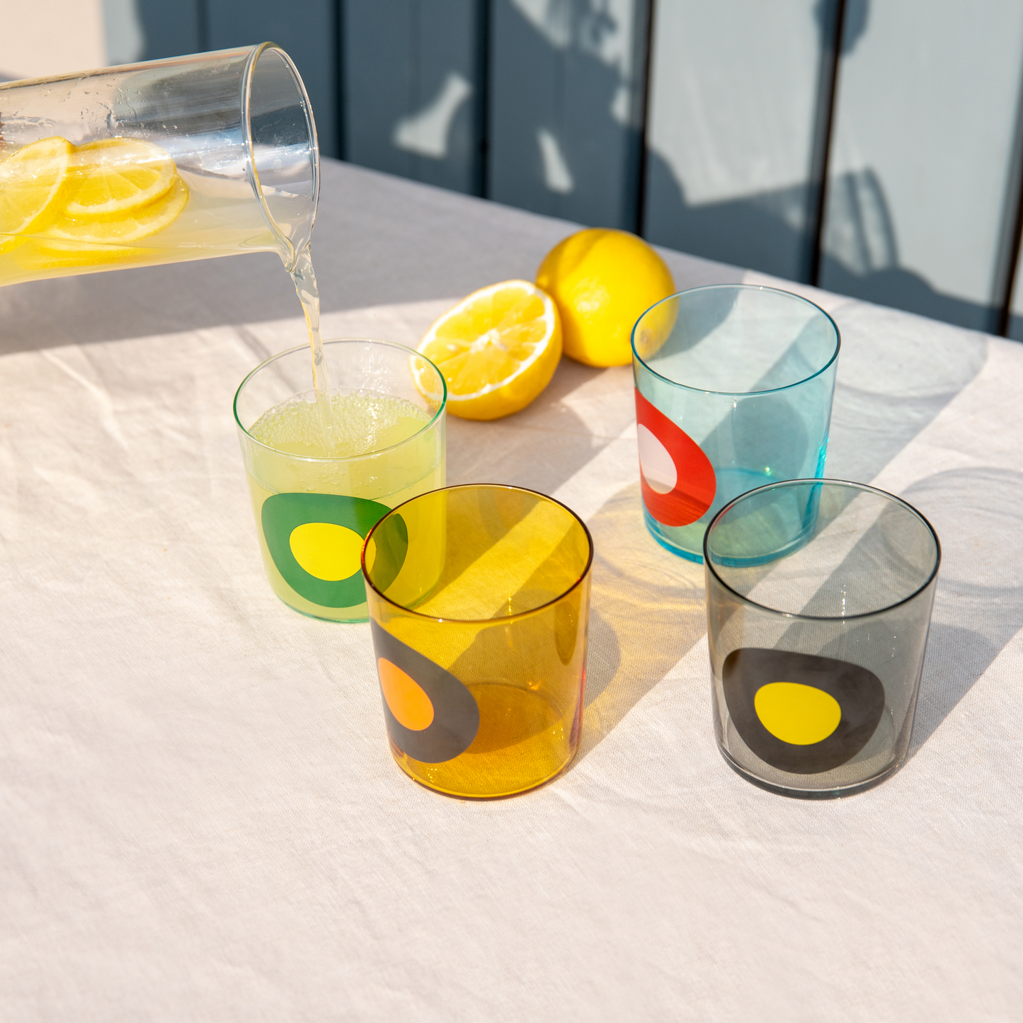 GLASSES-DRINKING GLASSES DOTS-NO.1-SET OF 4