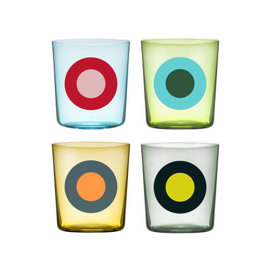 GLASSES-DRINKING GLASSES DOTS-NO.1-SET OF 4
