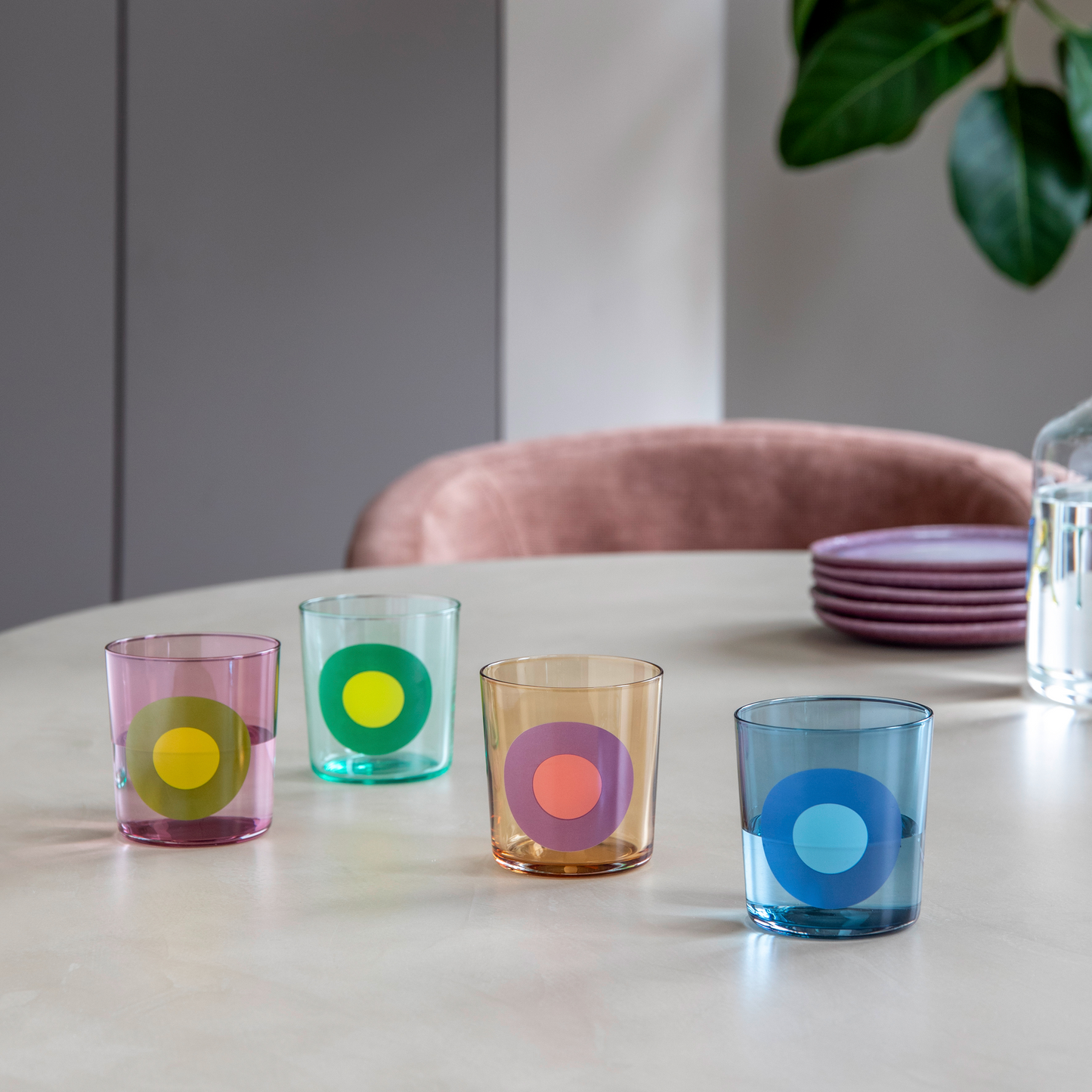 GLASSES-DRINKING GLASSES DOTS-NO.2-SET OF 4
