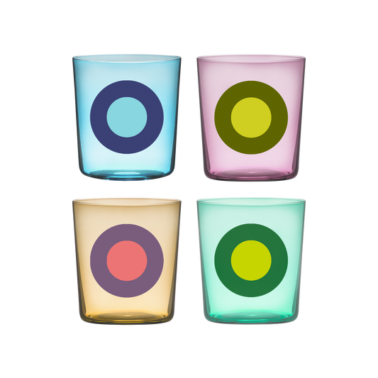 GLASSES-DRINKING GLASSES DOTS-NO.2-SET OF 4