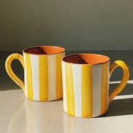 MUG-BOLD STRIPE HORIZONTAL-TANGERINE
