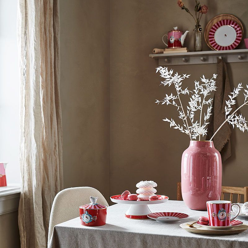 CAKE STAND-MINI-LOVE BIRDS-RED