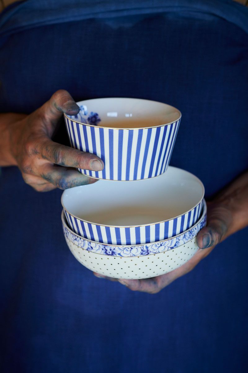 BOWL-ROYAL STRIPES DIAM.12-BLUE