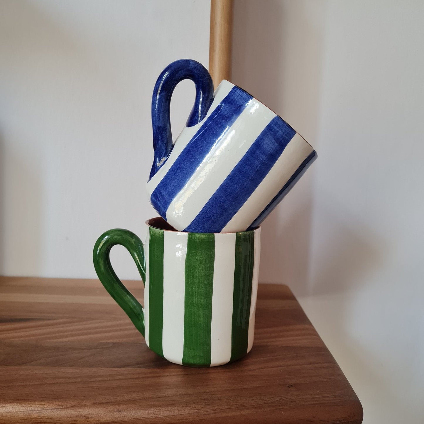 MUG-BOLD STRIPE HORIZONTAL-DARK GREEN