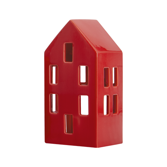 CANDLE HOLDER-HOUSE NYHAVN-RED