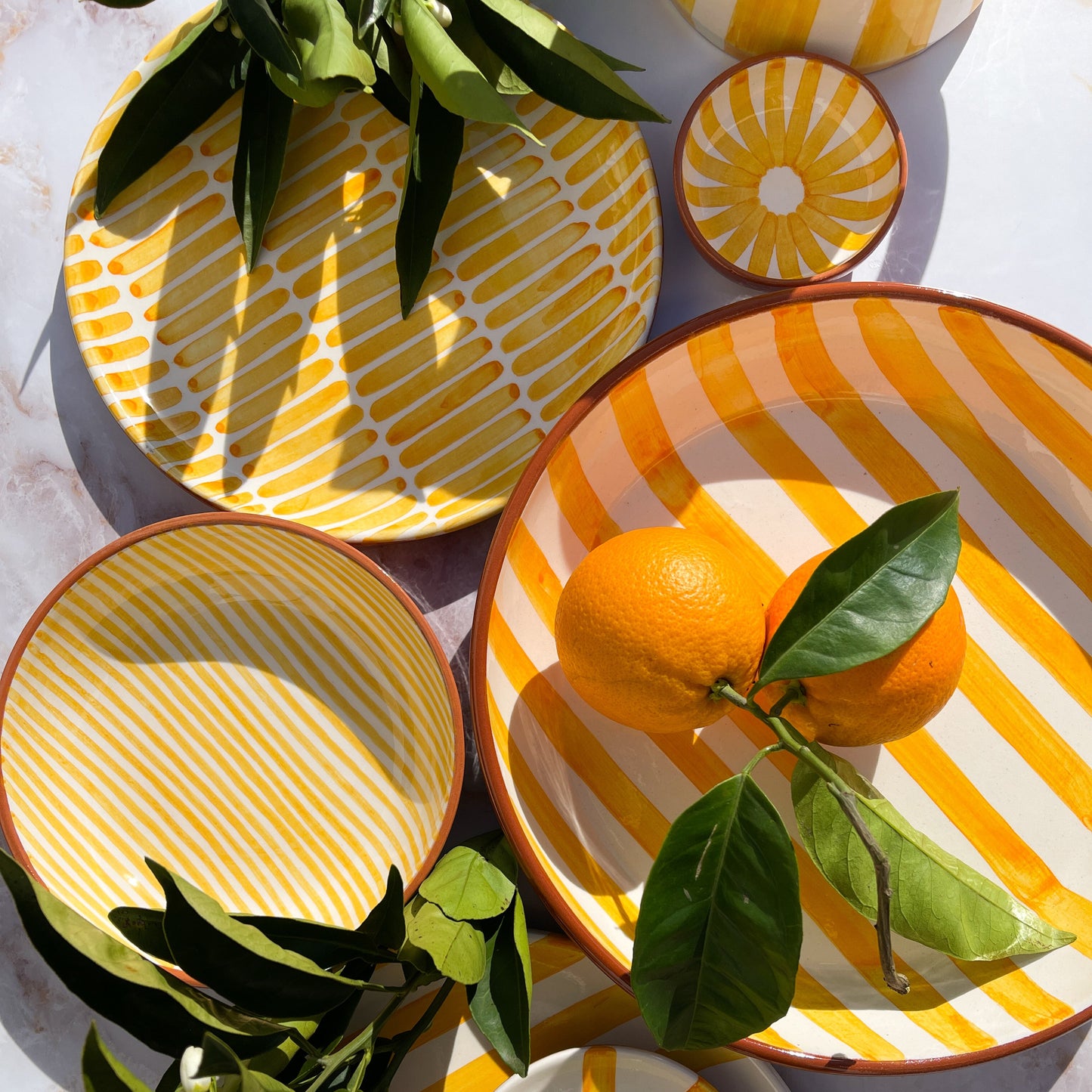BOWL-STRIPE MINI BOWL-TANGERINE